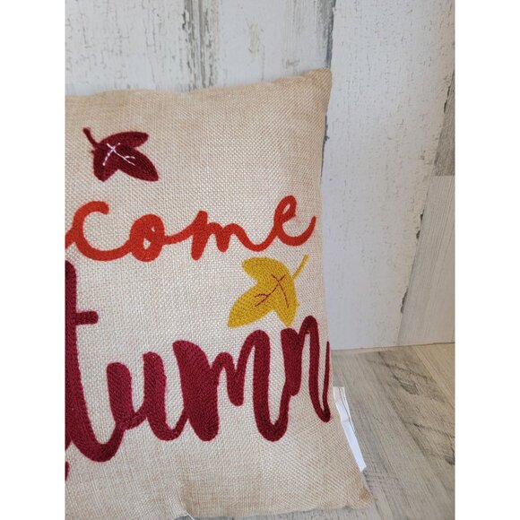 Welcome Autumn pillow leafs home decor fall thanksgiving - Picture 5 of 7